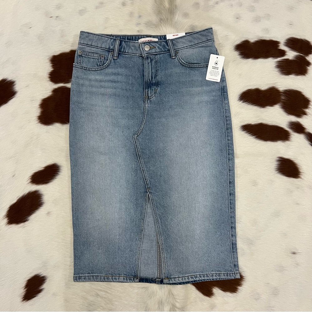 NWT Lucky Brand • Denim Midi Skirt